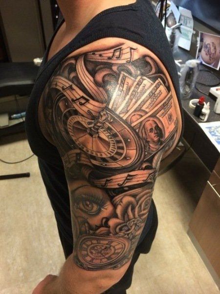 24 best money half sleeve tattoos for men images on 24 best money half sleeve tattoos for men images on