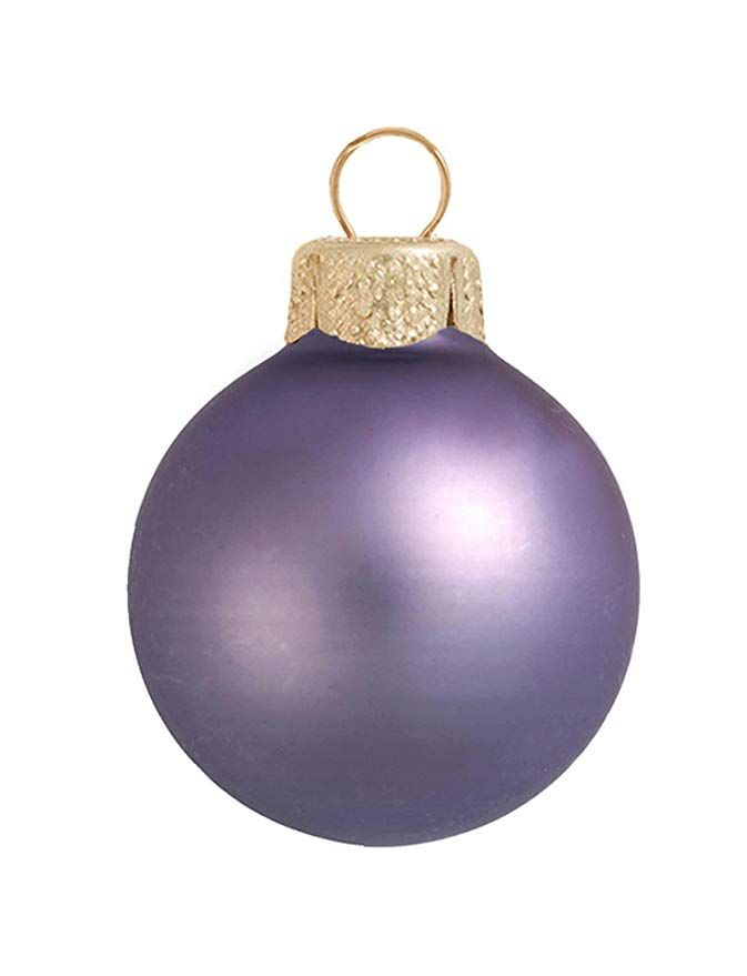 4ct Matte Lilac Purple Glass Ball Christmas Ornaments 4.75 4ct Matte Lilac Purple Glass Ball Christmas Ornaments 4.75
