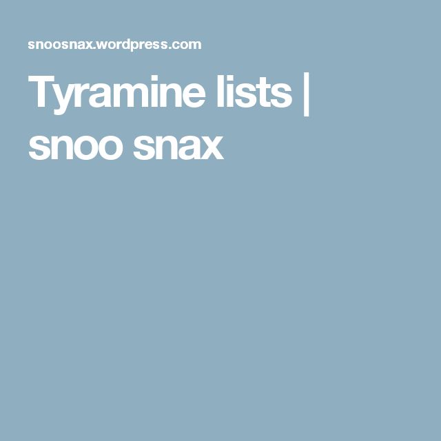 Low Tyramine Food Recipes Low Tyramine Food Recipes