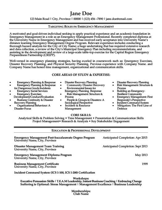 emergency management resume template premium resume emergency management resumes