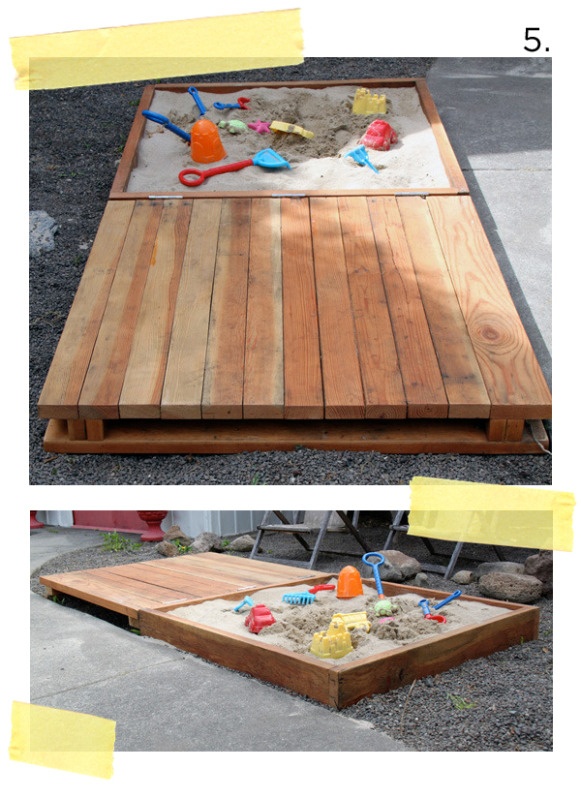 diy pallet sandbox projects the ingenious design of this wooden box can be opened up to provide sitting space that slide out to be benches at both sides - Sandbox Design Ideas diy pallet sandbox projects the ingenious design of this wooden box can be opened up to provide sitting space that slide out to be benches at both sides - Sandbox Design Ideas