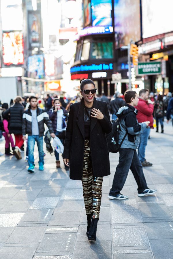 gold disco pants
