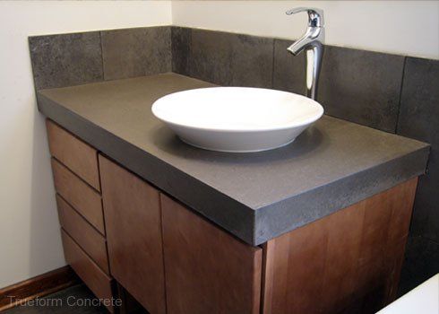 Concrete Vanity Top With Vessel Sink Tops Concrete Vanity Top With Vessel Sink Tops Trueform Custom Work Bathrooms In 2018 Pinterest Bathroom And