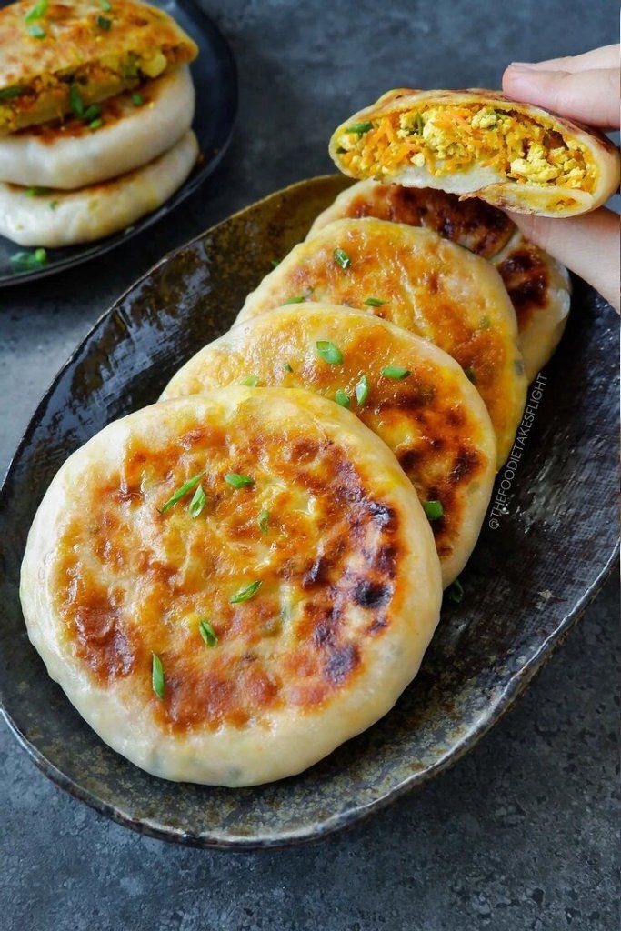 Chinese-Style Savoury Stuffed Breakfast Pancakes (Vegan Recipe ...