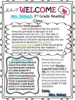 welcome back to school letter templates