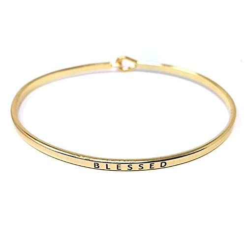 Jewels By Lux Stainless Steel Bright Gold-tone Plated Two Hook Expandable Bracelet Jewels By Lux Stainless Steel Bright Gold-tone Plated Two Hook Expandable Bracelet