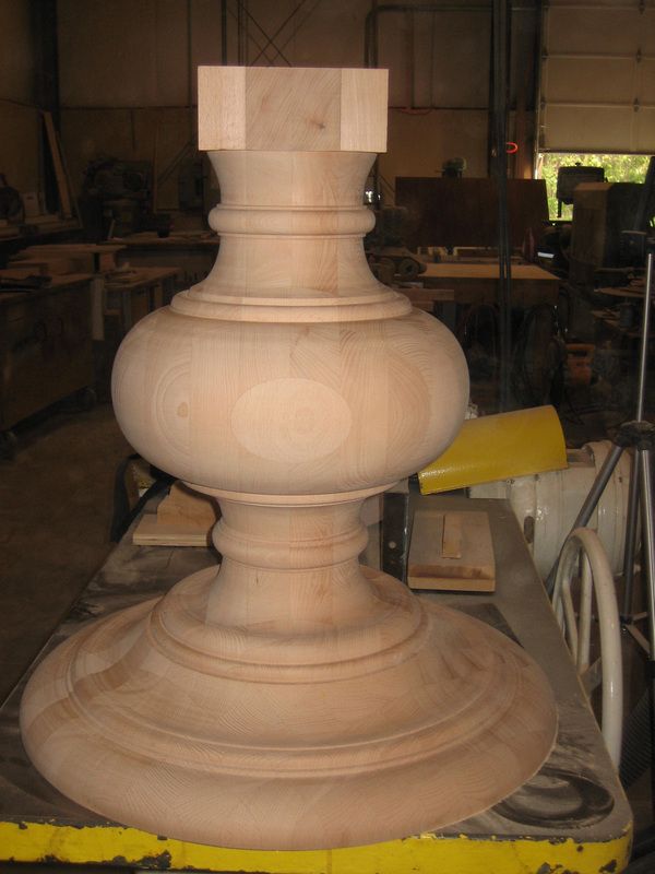 Pedestal Turned On Lathe Table Base 24 Custom Wood Turning Pedestal Turned On Lathe Table Base 24 Custom Wood Turning At Clic Woodworks Restoration Spindles Legs Baers Bases