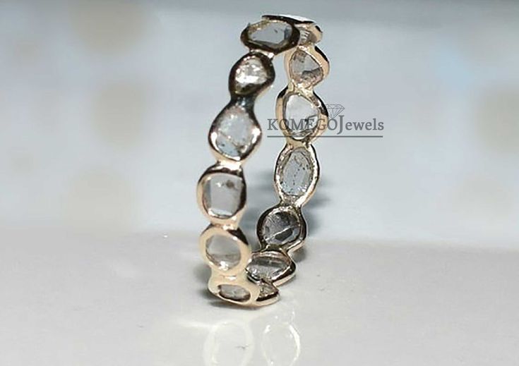 Natural Polki Diamond Band Statement Ring 925 Sterling Silver Handmade Jewelry Natural Polki Diamond Band Statement Ring 925 Sterling Silver Handmade Jewelry