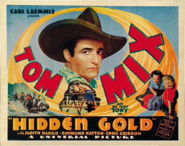 Hidden Gold 1932 Tom Mix Cult Western movie poster print