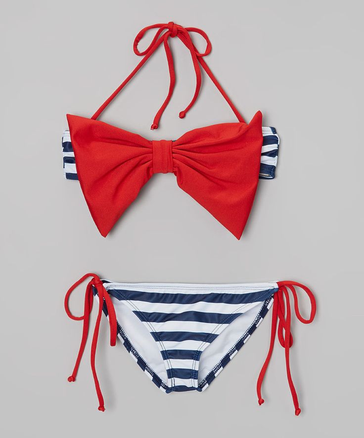 Dippin Daisys Girls Bow Bandeau Bikini top with Halter Neck and Side Ties Dippin Daisys Girls Bow Bandeau Bikini top with Halter Neck and Side Ties