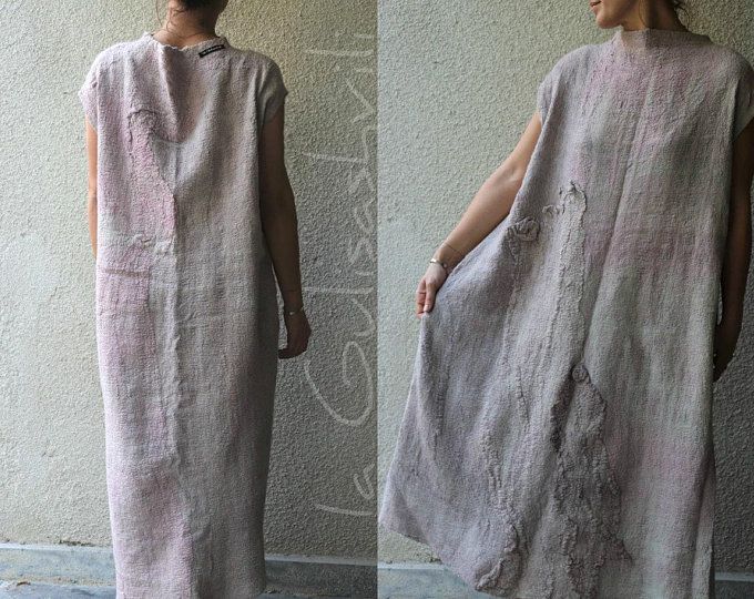 Handmade And Uniqe Clothing Without Seams Ze Sklepu Iaartstudio Na Etsy Wearable Art Clothing Beige Dresses Art Dress