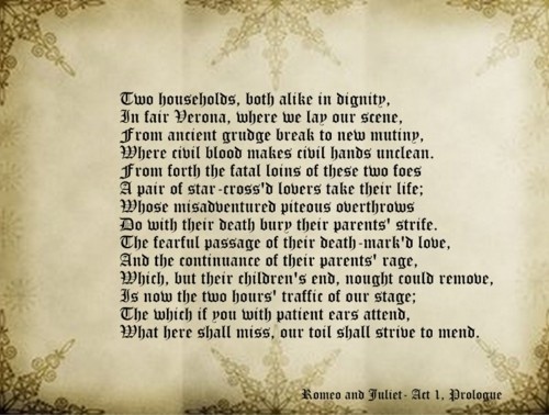 romeo and juliet prologue