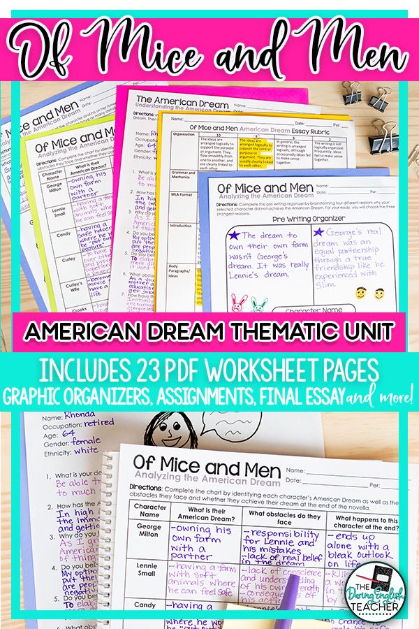 Of Mice And Men The American Dream Thematic Unit My Tpt Store Of Mice And Men The American Dream Thematic Unit My Tpt Store English Lessons Teaching Thematic Units Argumentative Essay Sample High School also Thesis Statements Examples For Argumentative Essays Assignmenthelp