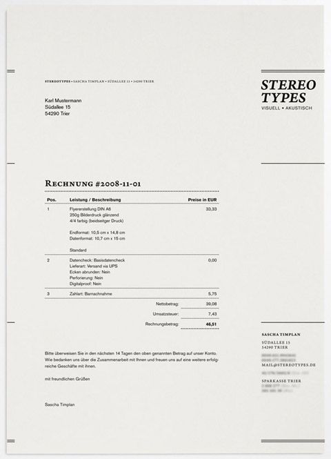 good invoice design