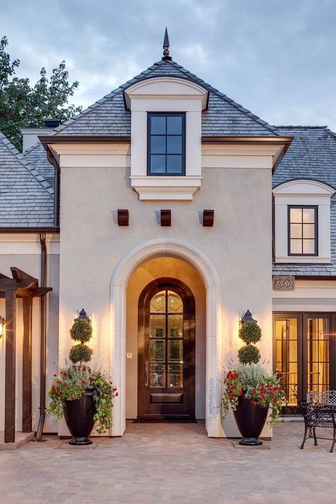 Clic French Lake House Design Exterior Stucco Color Is Sherwin Clic French Lake House Design Exterior Stucco Color Is Sherwin Williams Mega Greige Sw 7031