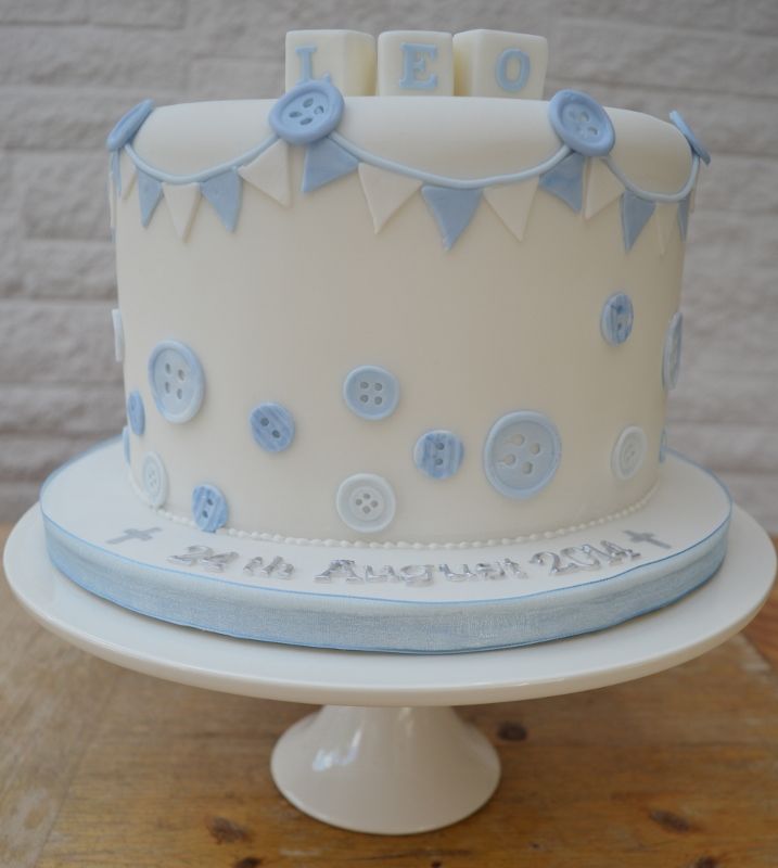 Button Christening Cake Button Christening Cake