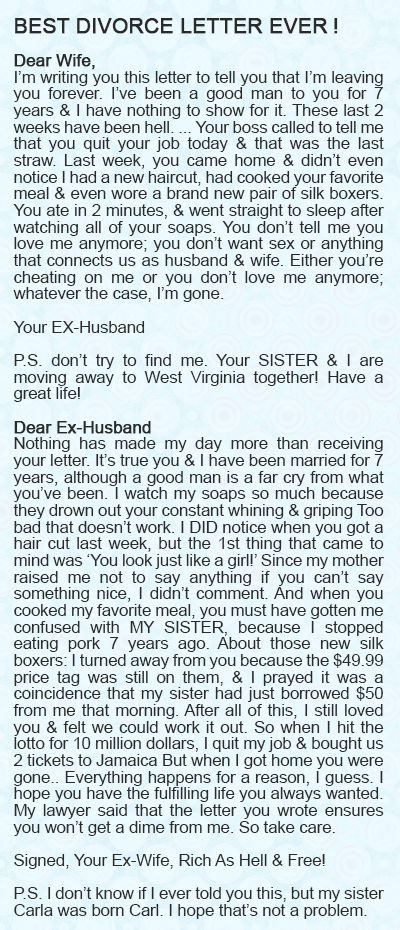 Without a DOUBT u2013 The BEST Divorce letter I have EVER read - divorce letter template Without a DOUBT u2013 The BEST Divorce letter I have EVER read - divorce letter template