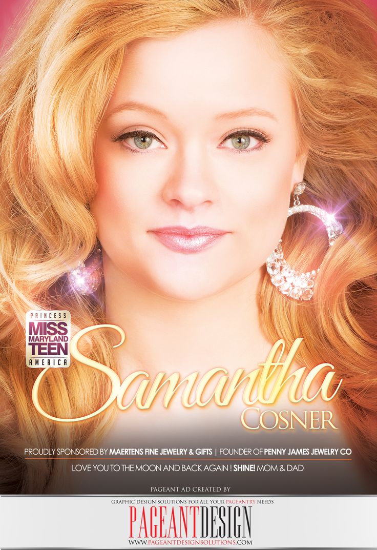 pageant ad page template