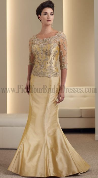 Image Detail For Scoop Yellow Gold 34 Length Sleeves 2017 Scoop Yellow Gold 34 Length Sleeves 2017 Perfect 50th Anniversary Party Dress Golden In 2018 Pinterest Bride Wedding