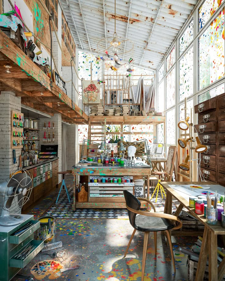 since then he shared two more sets related to this great personal project the upper area of the studio - Art Studio Design Ideas since then he shared two more sets related to this great personal project the upper area of the studio - Art Studio Design Ideas