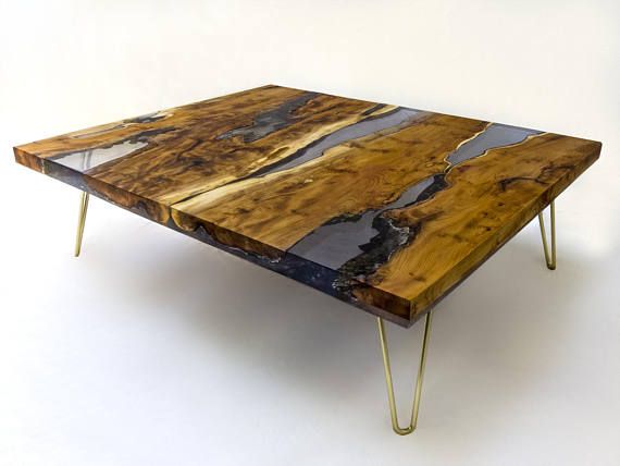 River Table By Orinoko Design Coffee Resin Furniture Live Edge - Small Yew Coffee Tables River Table By Orinoko Design Coffee Resin Furniture Live Edge - Small Yew Coffee Tables