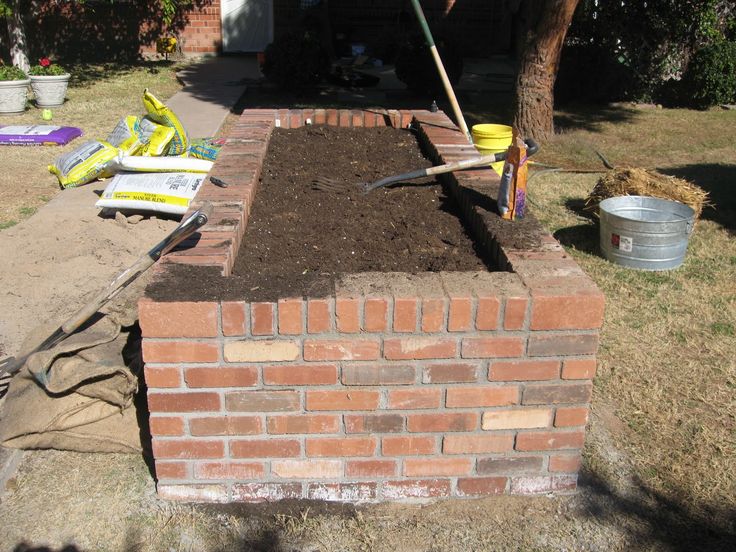 There 39 S Nothing Like A New Raised Bed To Get You Off Good Start This Spri Brick Garden Beds Diy Vegetable Brick Raised Garden Beds, How To Make Raised Garden Bed With Bricks