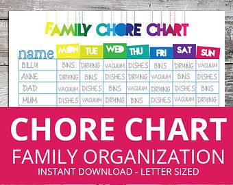 chore charts for family
