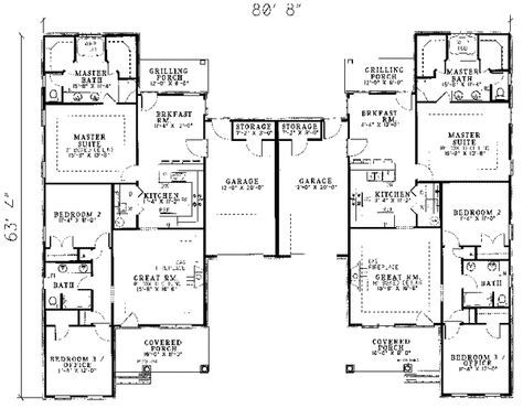 52 best duplex house plans images on Pinterest | Duplex house ... 52 best duplex house plans images on Pinterest | Duplex house ...
