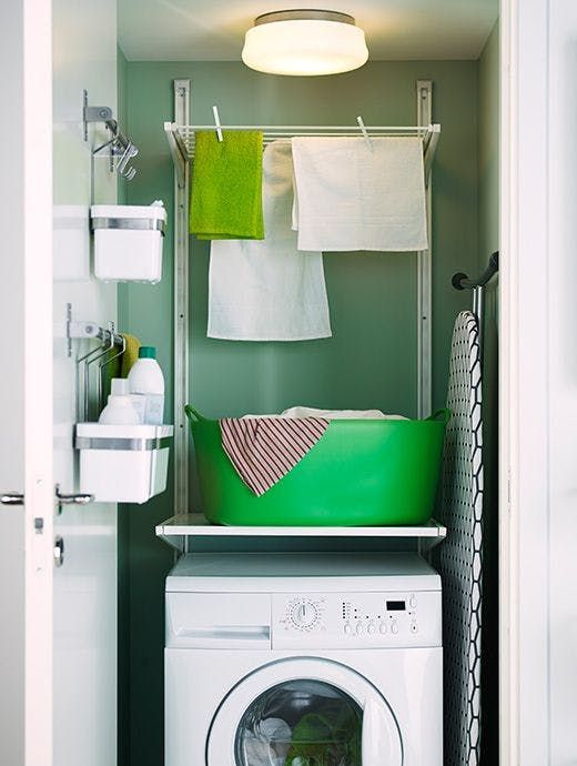 9 Clever Small E Ideas To Steal From Ikea Laundry Room Ikea Storage Ideas For Small Es Apartment Therapy