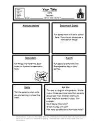 pre k newsletter templates