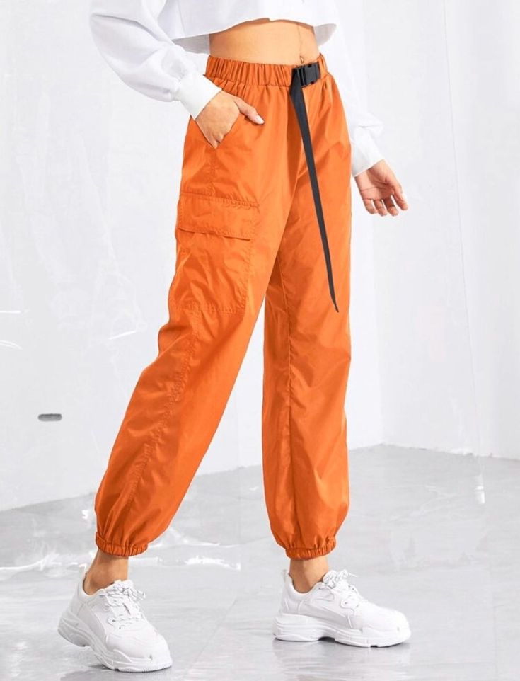 orange army cargo pants