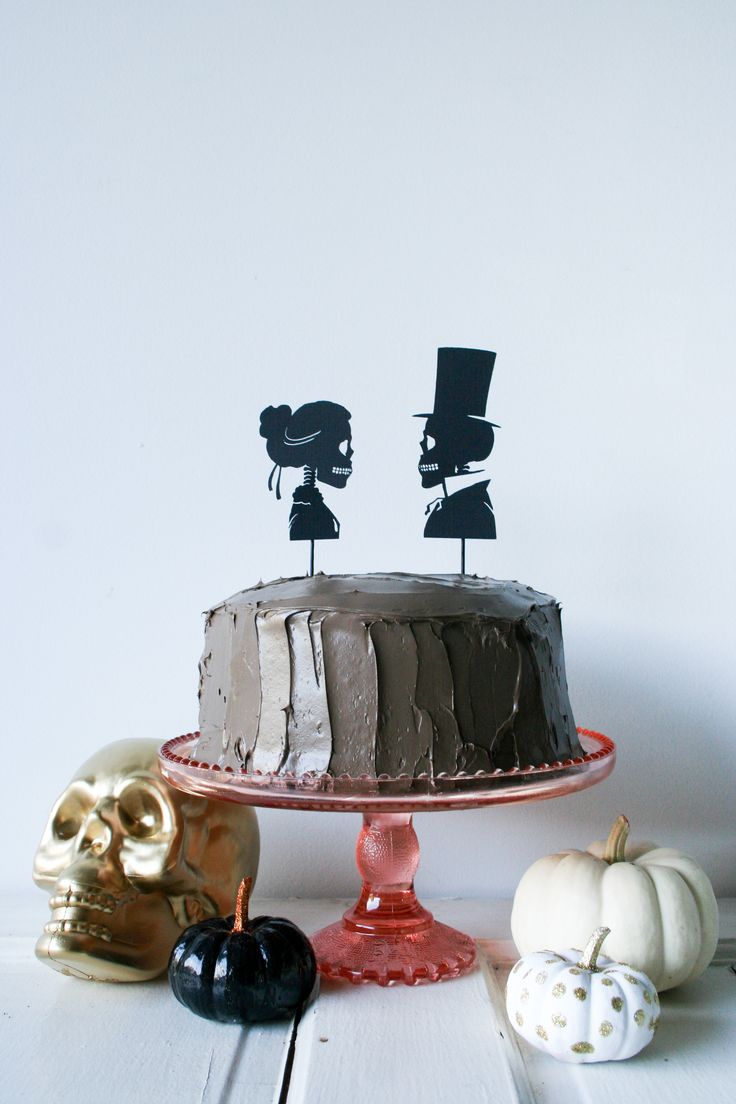halloween skeleton silhouette cake toppers made with cricut explore legal miss sunshine