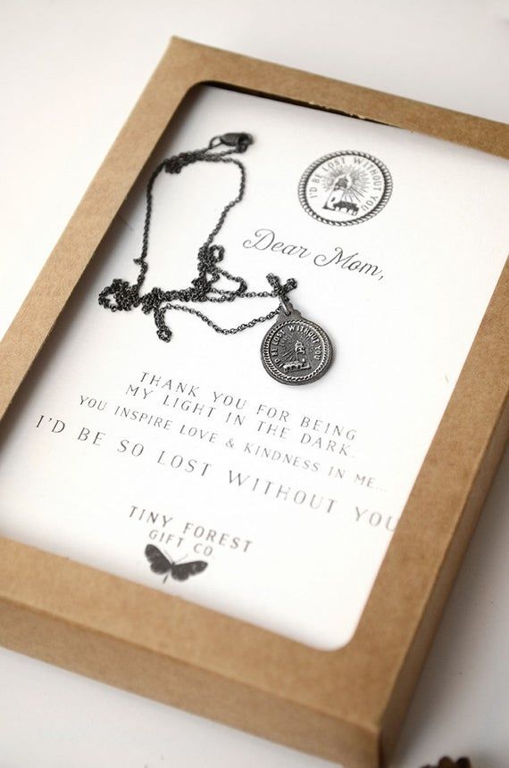 Mothers Necklace Dear Mom I D Be Lost Without You Text Etsy Diy Gifts For Mom Inspirational Gifts Perfect Gift For Mom
