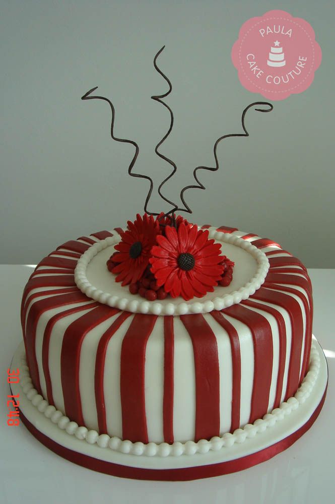 The 25 Best Ruby Wedding Cake Ideas On Pinterest 40th Gerbera Flower Ruby Wedding Cake Anniversary