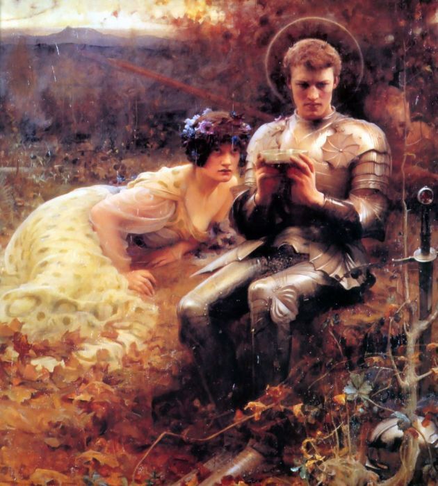 Sir Percival The Knight Of Round Table He Is One Three Knights Who Managed To Find Holy Grai Pre Raphaelite Art Paintings Courtly Love Pre Raphaelite Paintings, How Percival Became A Knight Of The Round Table