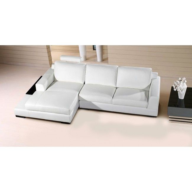 Divani Casa Soho Modern White Leather Sectional Sofa Vg2t0537 Divani Casa Soho Modern White Leather Sectional Sofa Vg2t0537