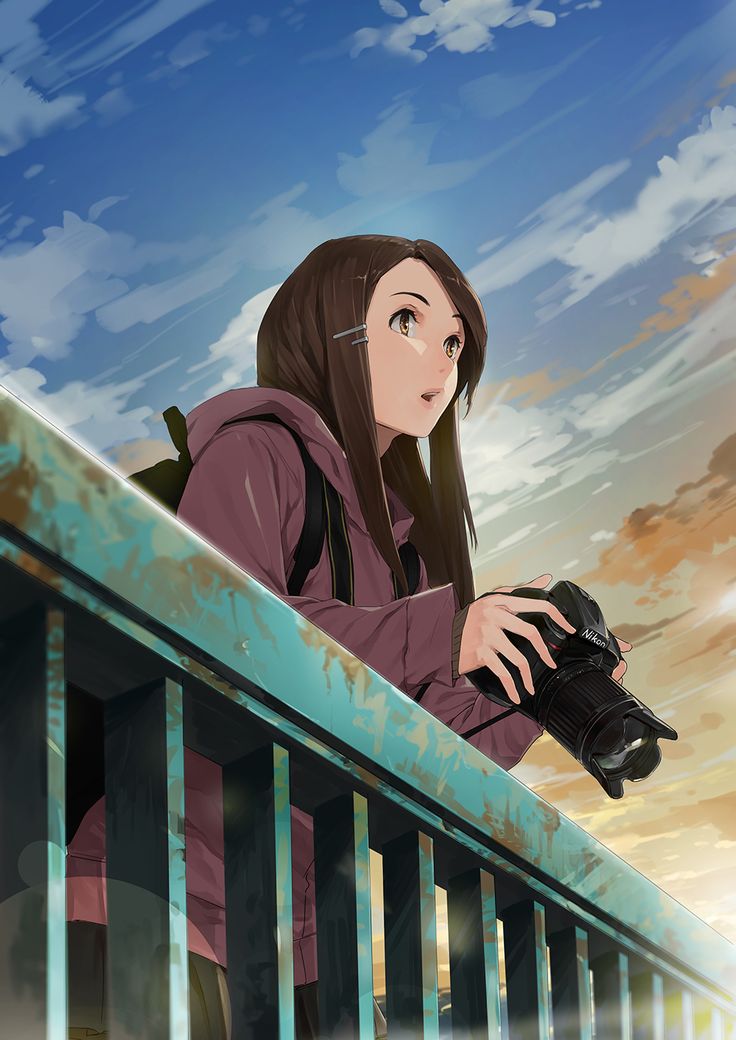 Anime girl with camera