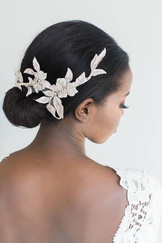 Lace Wedding Headpiece Champagne Bridal Headpiece Wedding