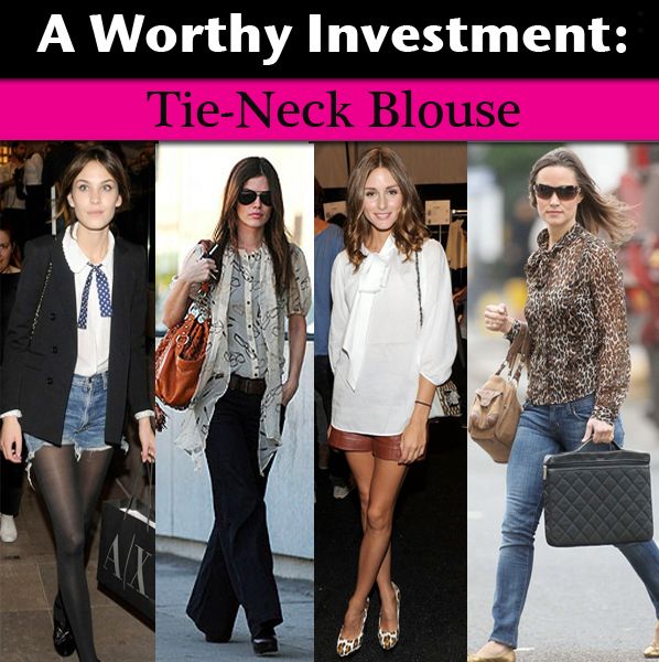 Tie neck blouse, Neck tie, Blouse