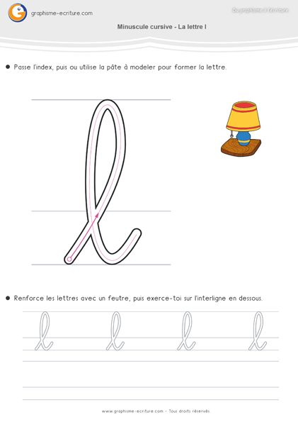 Fiches d'écriture cursive à imprimer GS  Écrire en cursive GS