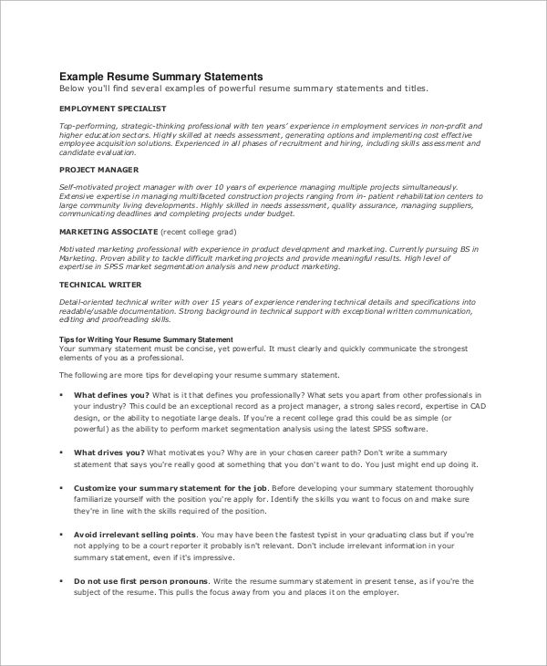 The 25+ best Resume summary ideas on Pinterest Executive summary - best resume summary statement examples The 25+ best Resume summary ideas on Pinterest Executive summary - best resume summary statement examples