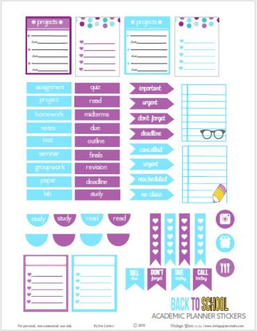 weekly planner for college students