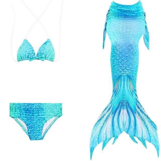 Girl Cosplay Swimsuit Mermaid Swimsuit Mermaid Tail Child Swimsuit Bikini