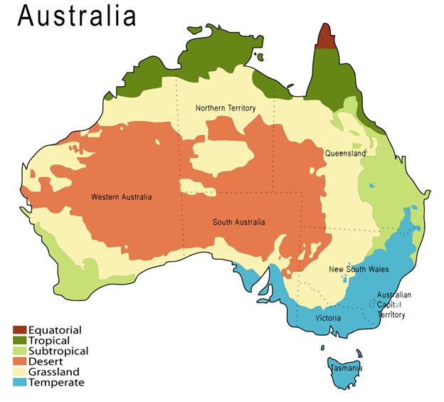 climatic regions of australia