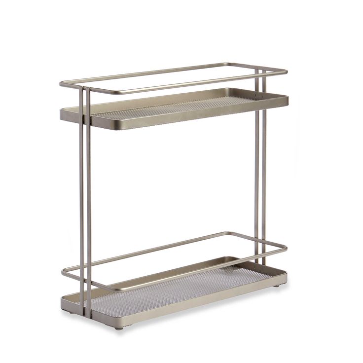 .ORG 2-Tier Cabinet Organizer | Cabinet organization, Countertop Org 2-tier Metal Mesh Cabinet Drawer In Nickel