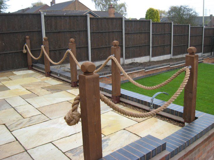 some rope fencing decorating the edge of a patio garden pinterest rope fence patios and decorating - Patio Fencing Ideas some rope fencing decorating the edge of a patio garden pinterest rope fence patios and decorating - Patio Fencing Ideas