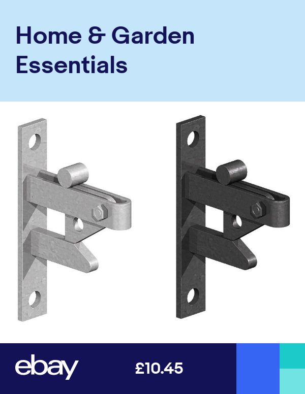 Auto Gate Black Galvanised Latch Catch Garden Yard Gates Door Lock With Screws