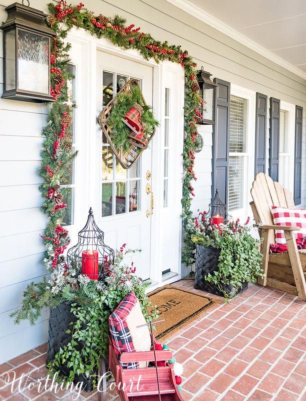 Welcome To My Festive And Cheery Christmas Front Porch Seasonal Welcome To My Festive And Cheery Christmas Front Porch #christmashomedecor - Welcome To My Festive And Cheery Christmas Front Porch Seasonal