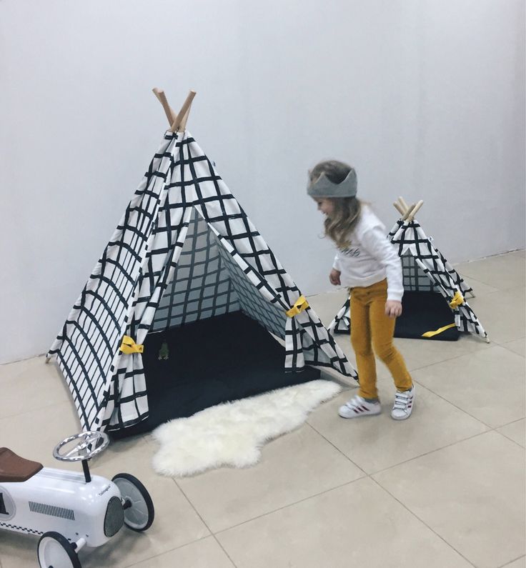 Black and white <b>canvas teepee</b>, childrens <b>teepee</b>, kids <b>teepee</b>, play ...