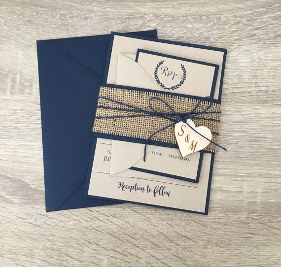 rustic wedding invitation burlap wedding by RusticInvitesAndmore